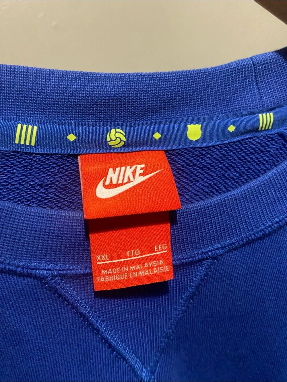 Nike Blue Crewneck Sweatshirt with Embossed 1899